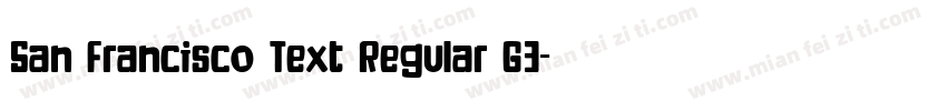 San Francisco Text Regular G3字体转换